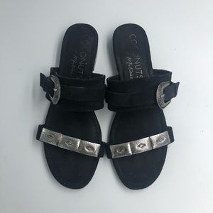 Matisse black/silver embellished sandals